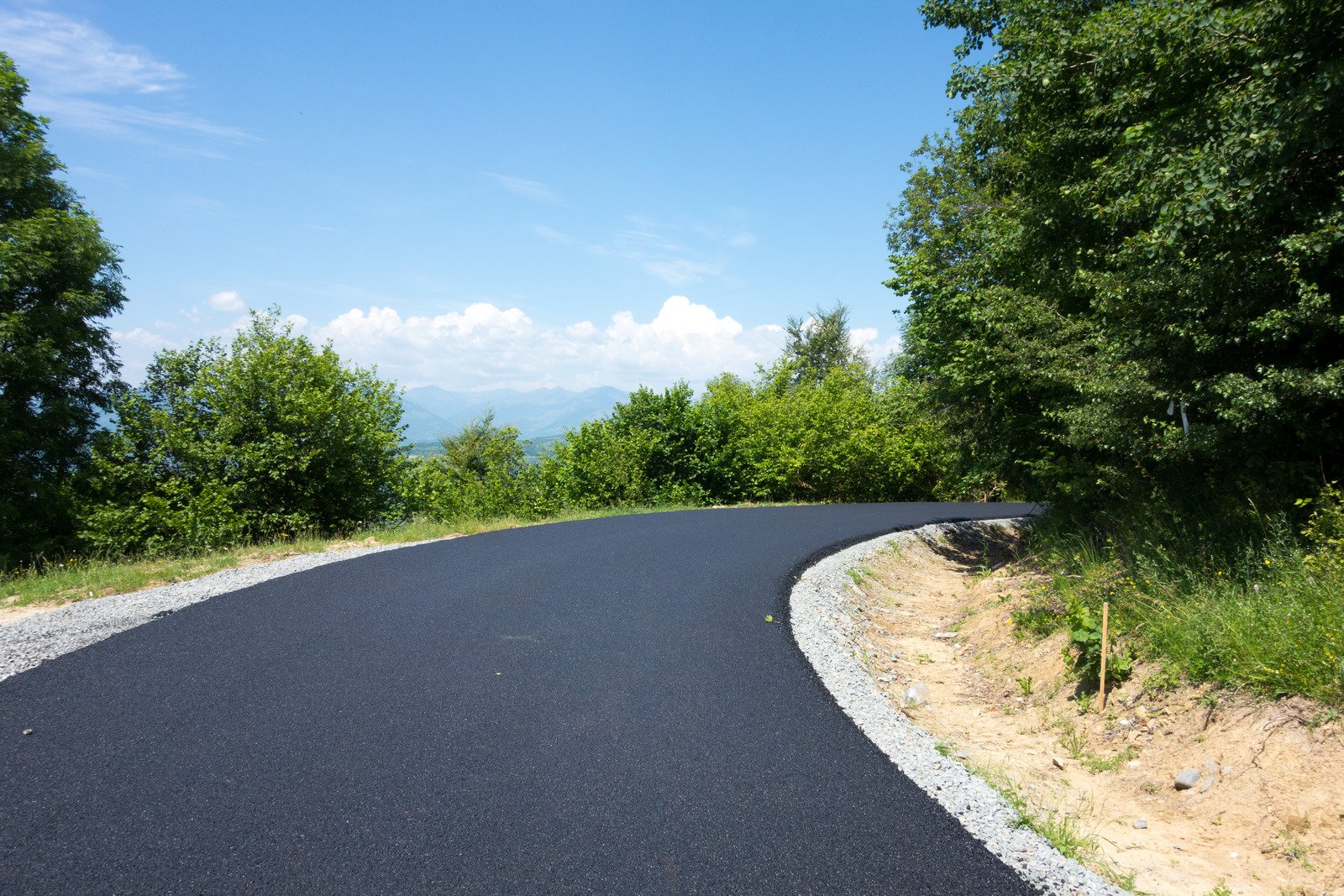 Fresh paved road